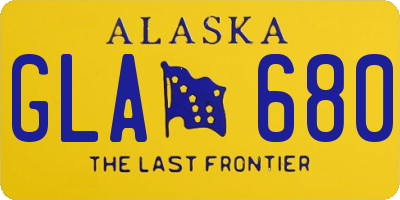 AK license plate GLA680