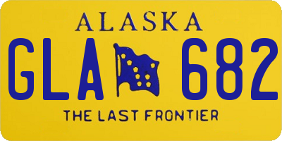 AK license plate GLA682