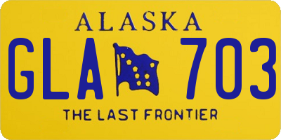 AK license plate GLA703