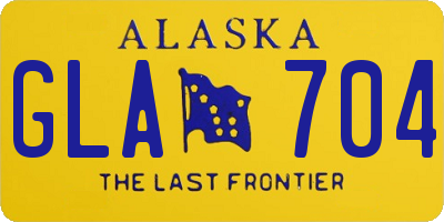 AK license plate GLA704
