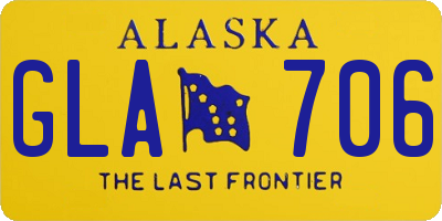 AK license plate GLA706