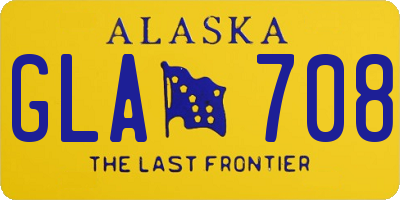 AK license plate GLA708