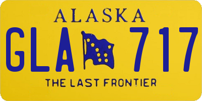 AK license plate GLA717