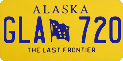 AK license plate GLA720