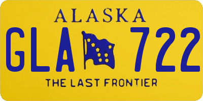 AK license plate GLA722