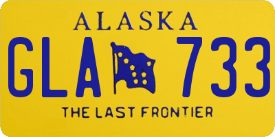 AK license plate GLA733