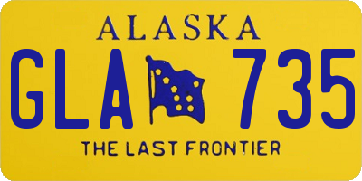 AK license plate GLA735