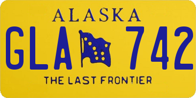 AK license plate GLA742