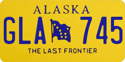 AK license plate GLA745