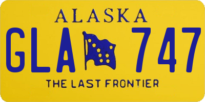 AK license plate GLA747