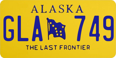 AK license plate GLA749