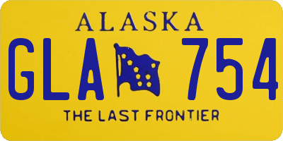 AK license plate GLA754