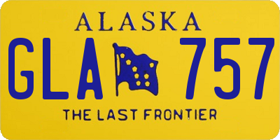 AK license plate GLA757
