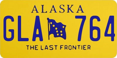 AK license plate GLA764