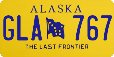 AK license plate GLA767