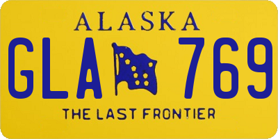 AK license plate GLA769