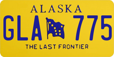 AK license plate GLA775