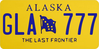 AK license plate GLA777