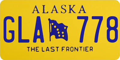 AK license plate GLA778