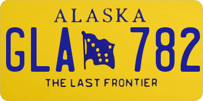 AK license plate GLA782