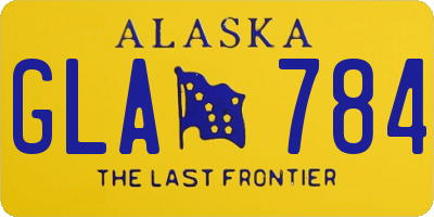 AK license plate GLA784