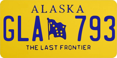 AK license plate GLA793