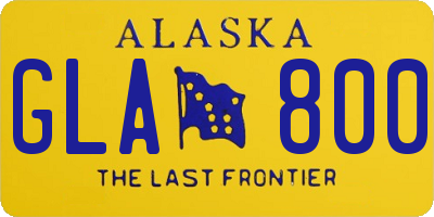 AK license plate GLA800