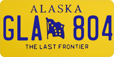 AK license plate GLA804