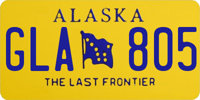 AK license plate GLA805