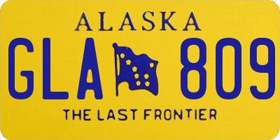 AK license plate GLA809