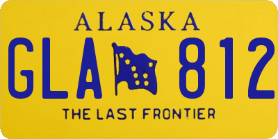 AK license plate GLA812