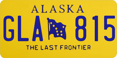 AK license plate GLA815