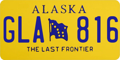 AK license plate GLA816