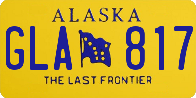 AK license plate GLA817