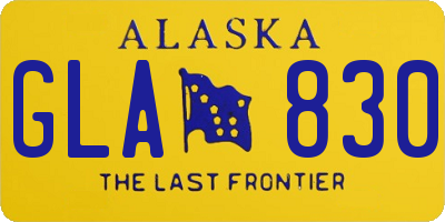 AK license plate GLA830