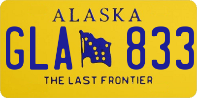 AK license plate GLA833