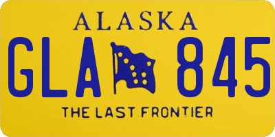AK license plate GLA845