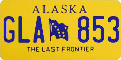 AK license plate GLA853