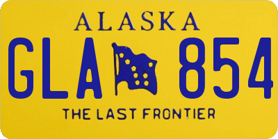 AK license plate GLA854