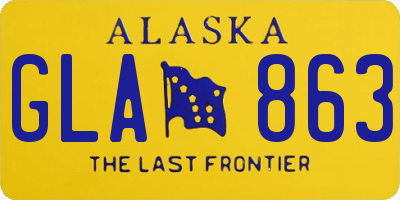 AK license plate GLA863