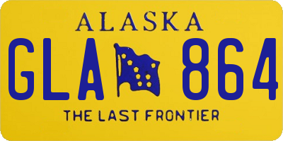 AK license plate GLA864