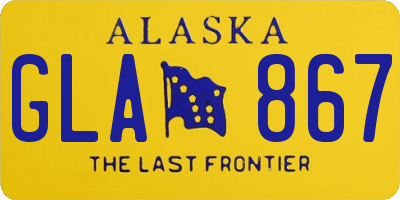 AK license plate GLA867