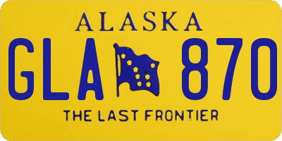 AK license plate GLA870