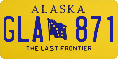 AK license plate GLA871