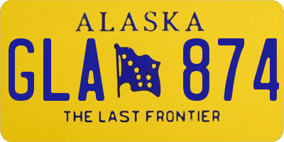 AK license plate GLA874