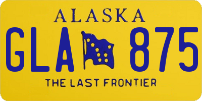 AK license plate GLA875