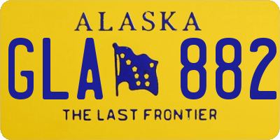 AK license plate GLA882