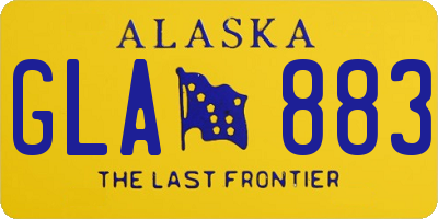 AK license plate GLA883
