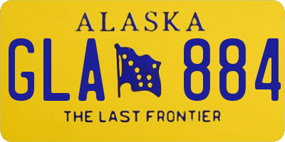 AK license plate GLA884