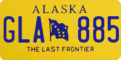 AK license plate GLA885